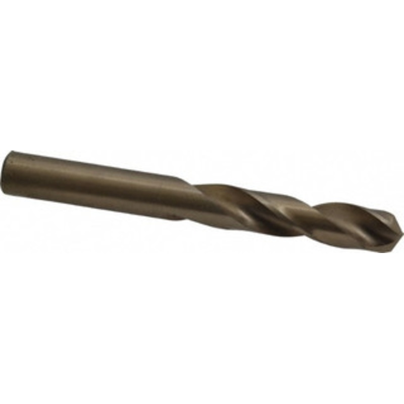 Chicago-Latrobe 21/64 135 Spiral Flute Cobalt Screw Machine Drill Bit Oxide/Gold Finish, Right Hand Cut, 1-11/16 Flute Length, 2-15/16 OAL, Split Point, Straight Shank 50818 – 81371213