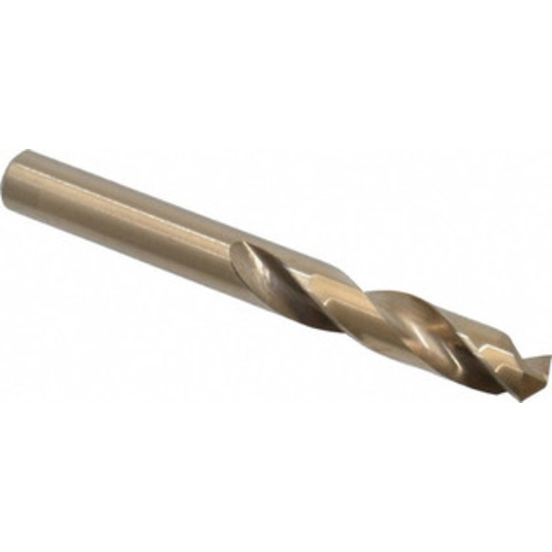 Chicago-Latrobe 5/16 135 Spiral Flute Cobalt Screw Machine Drill Bit Oxide/Gold Finish, Right Hand Cut, 1-5/8 Flute Length, 2-13/16 OAL, Split Point, Straight Shank 50817 – 81371205