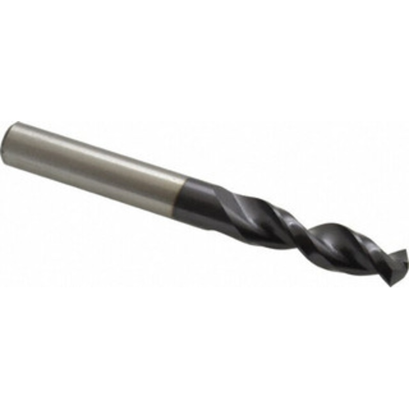 Accupro 0.386 130 Parabolic Flute Cobalt Screw Machine Drill Bit TiAlN Finish, Right Hand Cut, 1.693 Flute Length, 3.504 OAL, Split Point, Straight Shank 1630981A-AC – 01349794