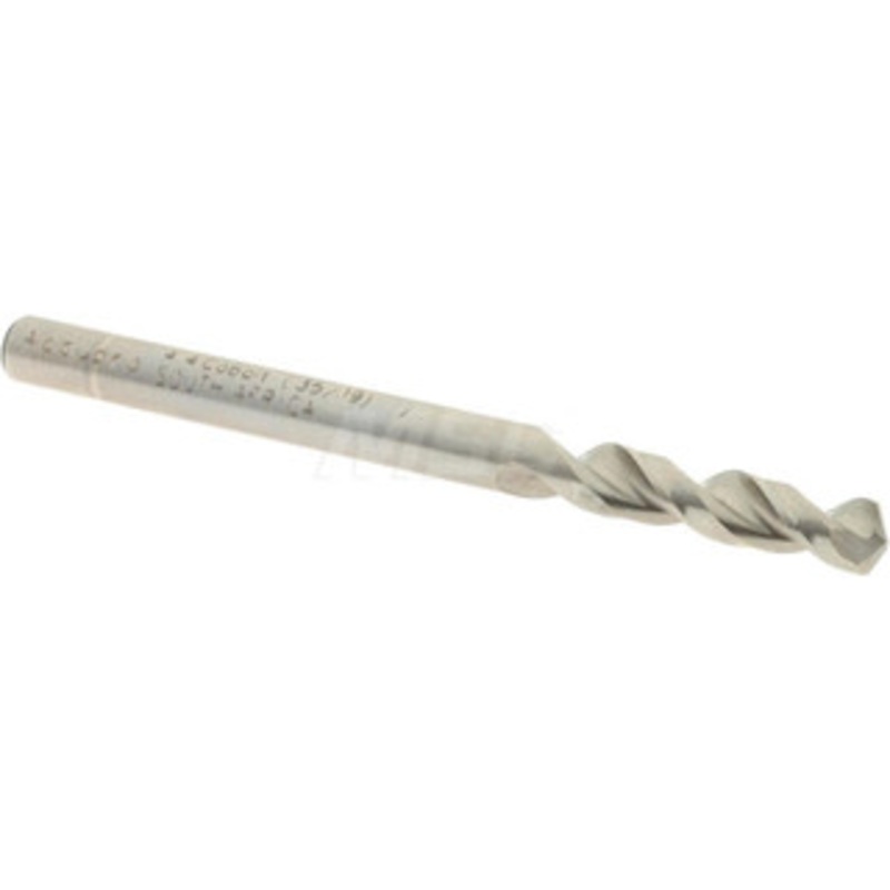Accupro 0.1732 130 Parabolic Flute Cobalt Screw Machine Drill Bit Bright Finish, Right Hand Cut, 0.945 Flute Length, 2.283 OAL, Split Point, Straight Shank 1630440-AC – 01331966