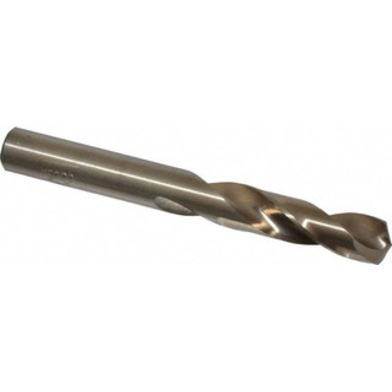 Chicago-Latrobe 0.368 135 Spiral Flute Cobalt Screw Machine Drill Bit Oxide/Gold Finish, Right Hand Cut, 1-13/16 Flute Length, 3-1/8 OAL, Split Point, Straight Shank 50850 – 81373219