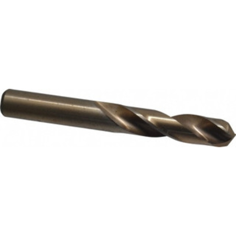 Chicago-Latrobe 29/64 135 Spiral Flute Cobalt Screw Machine Drill Bit Oxide/Gold Finish, Right Hand Cut, 2-1/8 Flute Length, 3-9/16 OAL, Split Point, Straight Shank 50826 – 81371296