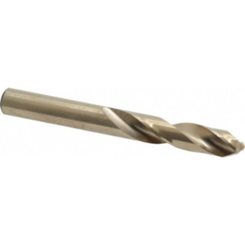 Chicago-Latrobe 23/64 135 Spiral Flute Cobalt Screw Machine Drill Bit Oxide/Gold Finish, Right Hand Cut, 1-3/4 Flute Length, 3-1/16 OAL, Split Point, Straight Shank 50820 – 81371239