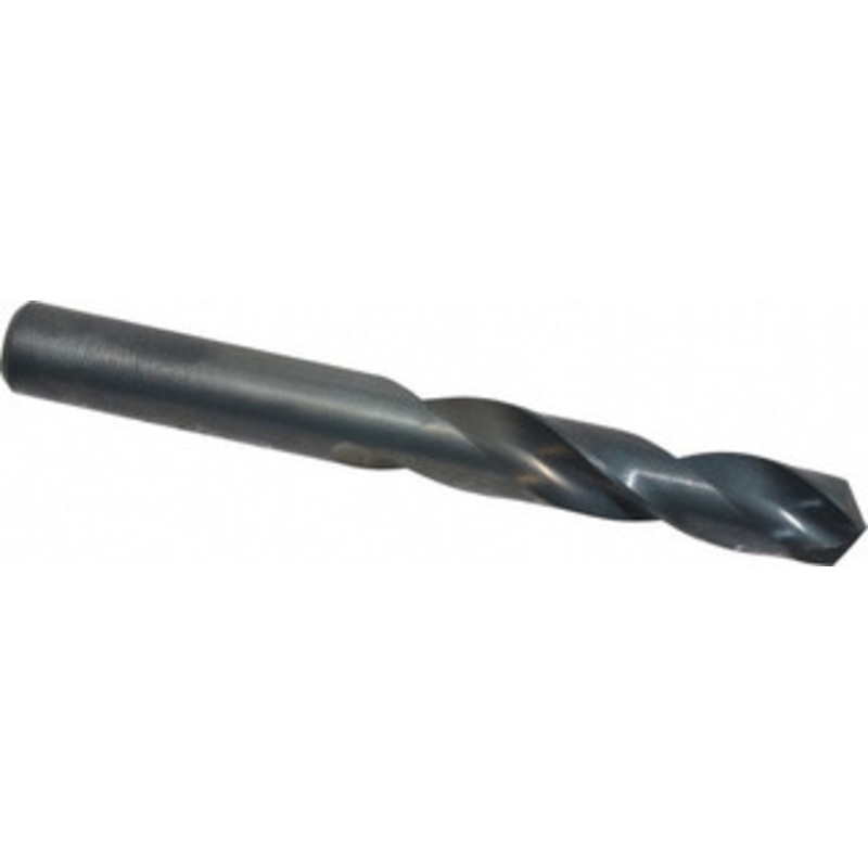 Chicago-Latrobe 21/64 135 Spiral Flute High Speed Steel Screw Machine Drill Bit Oxide Finish, Right Hand Cut, 1-11/16 Flute Length, 2-15/16 OAL, Split Point, Straight Shank 49221 – 81382210