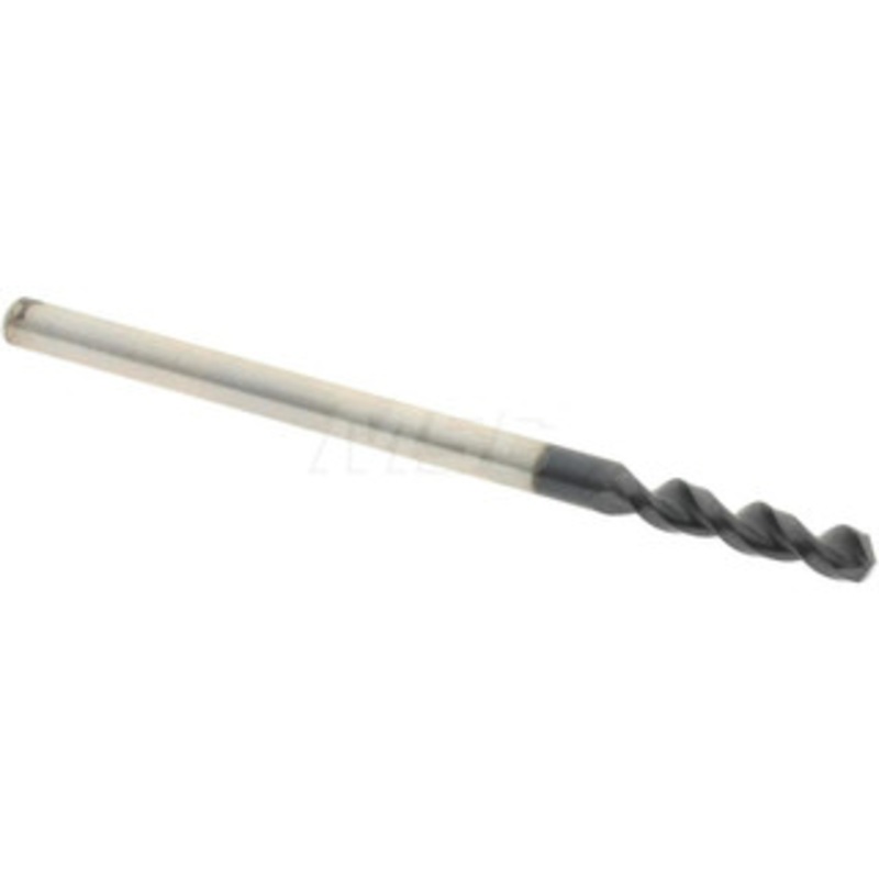 Accupro 0.0827 130 Parabolic Flute Cobalt Screw Machine Drill Bit TiAlN Finish, Right Hand Cut, 0.472 Flute Length, 1.496 OAL, Split Point, Straight Shank 1630210A-AC – 01348200