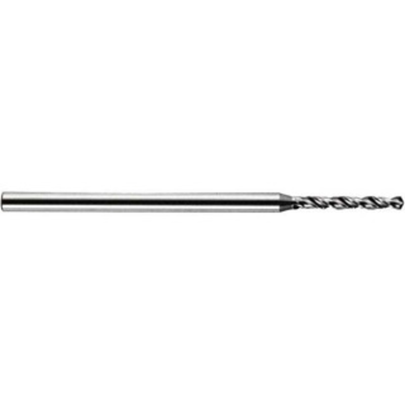 Accupro 0.13mm, 120 Point, Solid Carbide Micro Drill Bit 25mm OAL, 0.6mm Flute Length, 1mm Shank Diam, Series Miniature A-6100013R – 61613782