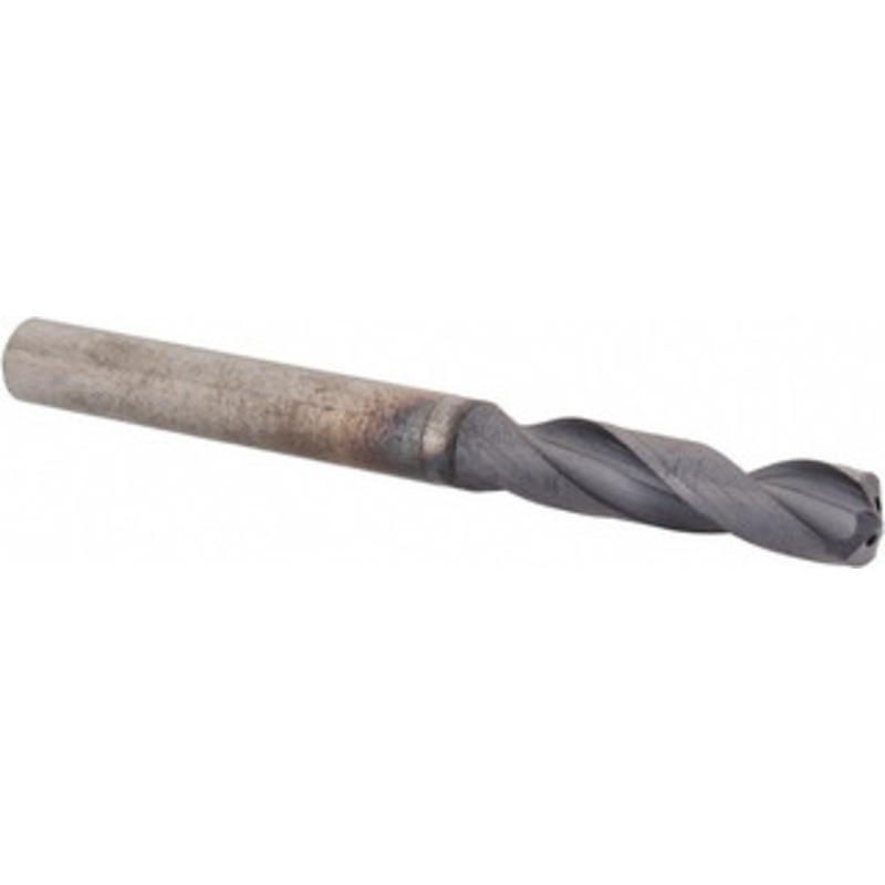 Allied Machine 5.99948mm 140 Spiral Flute Solid Carbide Screw Machine Drill Bit Bright Finish, Right Hand Cut, 67.1mm OAL, Standard Point, Straight Shank, Through Coolant 335M06000A21M – 04595906