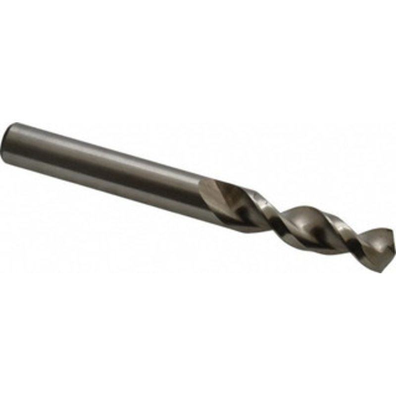Accupro 0.378 130 Parabolic Flute Cobalt Screw Machine Drill Bit Bright Finish, Right Hand Cut, 1.693 Flute Length, 3.504 OAL, Split Point, Straight Shank 1630960-AC – 01332857