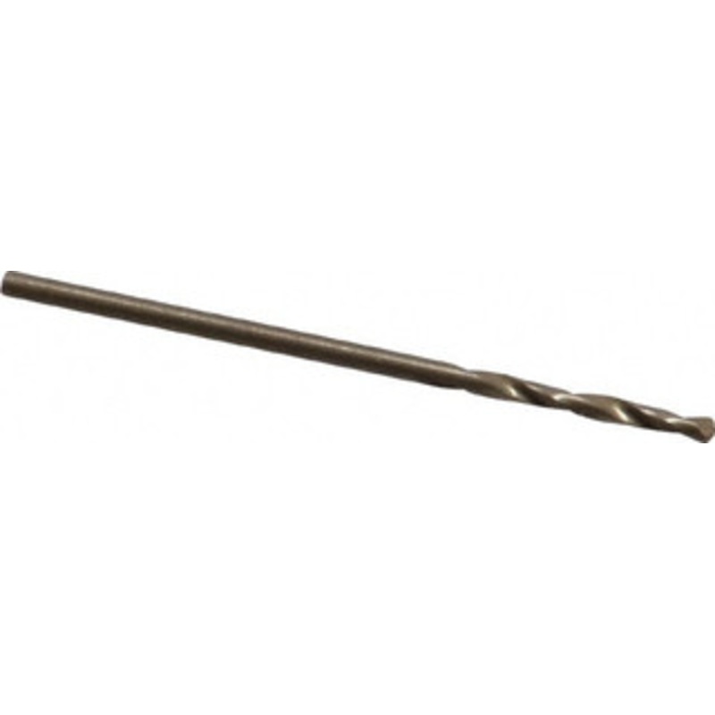 Chicago-Latrobe 1/16 135 Spiral Flute Cobalt Screw Machine Drill Bit Oxide/Gold Finish, Right Hand Cut, 5/8 Flute Length, 1-5/8 OAL, Split Point, Straight Shank 50801 – 81371049