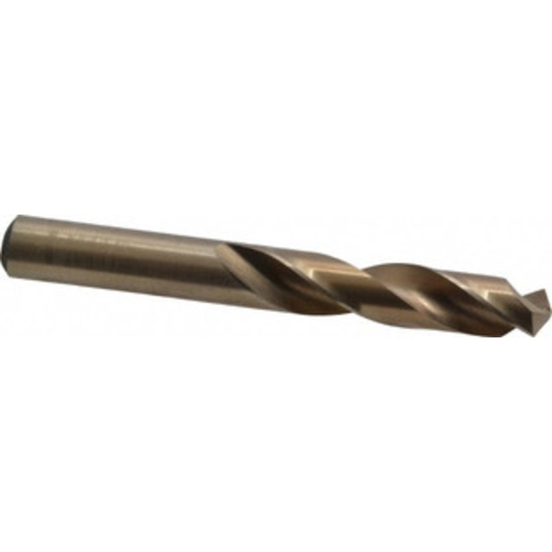 Chicago-Latrobe 3/8 135 Spiral Flute Cobalt Screw Machine Drill Bit Oxide/Gold Finish, Right Hand Cut, 1-13/16 Flute Length, 3-1/8 OAL, Split Point, Straight Shank 50821 – 81371247