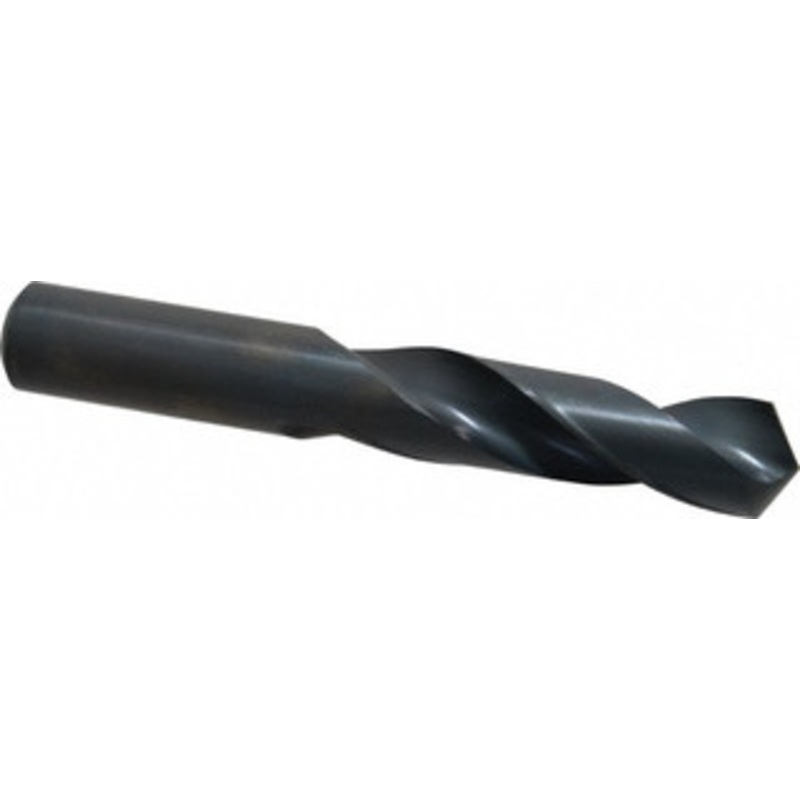 Chicago-Latrobe 43/64 118 Spiral Flute High Speed Steel Screw Machine Drill Bit Oxide Finish, Right Hand Cut, 2-7/8 Flute Length, 4-5/8 OAL, Standard Point, Straight Shank 48543 – 81353435