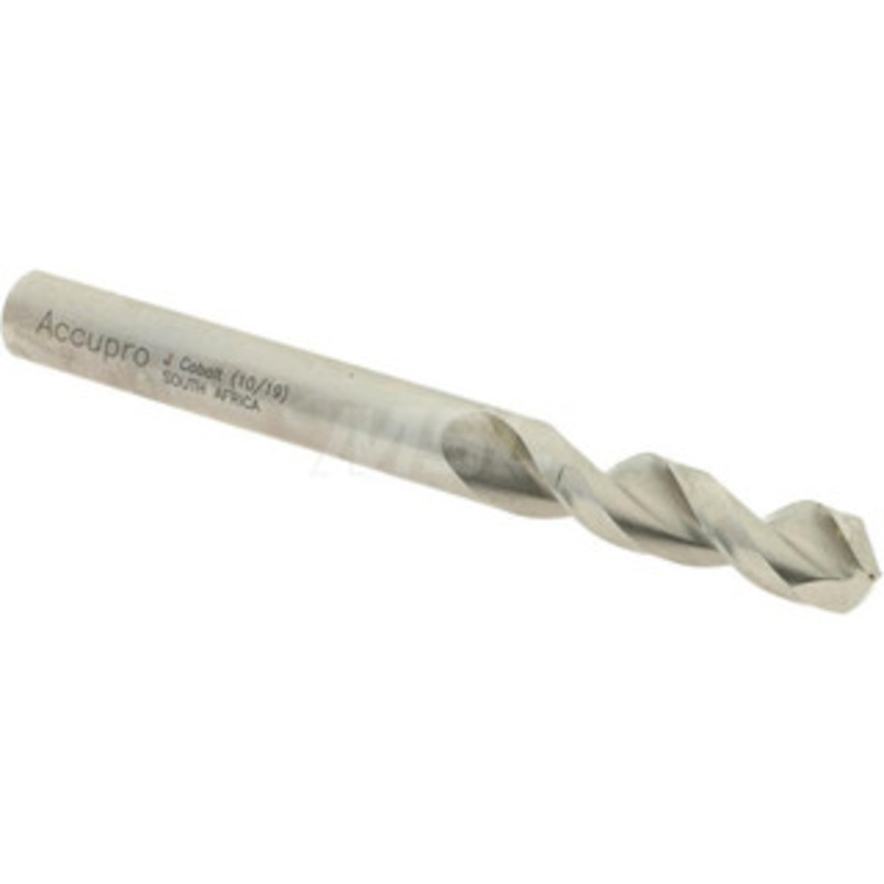 Accupro 0.277 130 Parabolic Flute Cobalt Screw Machine Drill Bit Bright Finish, Right Hand Cut, 1.339 Flute Length, 2.913 OAL, Split Point, Straight Shank 1630704-AC – 01332493