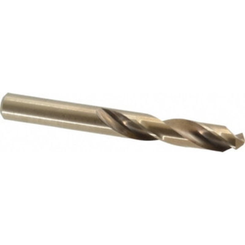 Chicago-Latrobe 0.348 135 Spiral Flute Cobalt Screw Machine Drill Bit Oxide/Gold Finish, Right Hand Cut, 1-3/4 Flute Length, 3-1/16 OAL, Split Point, Straight Shank 50848 – 81373193