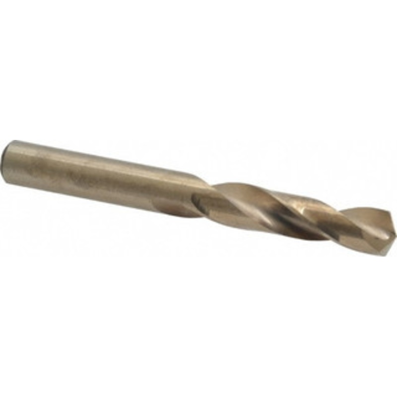 Chicago-Latrobe 11/32 135 Spiral Flute Cobalt Screw Machine Drill Bit Oxide/Gold Finish, Right Hand Cut, 1-11/16 Flute Length, 3 OAL, Split Point, Straight Shank 50819 – 81371221