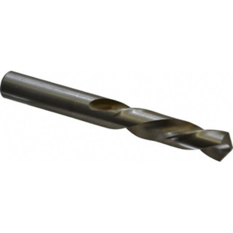 Chicago-Latrobe 27/64 118 Spiral Flute High Speed Steel Screw Machine Drill Bit Bright Finish, Left Hand Cut, 2 Flute Length, 3-3/8 OAL, Standard Point, Straight Shank 48927 – 81350274