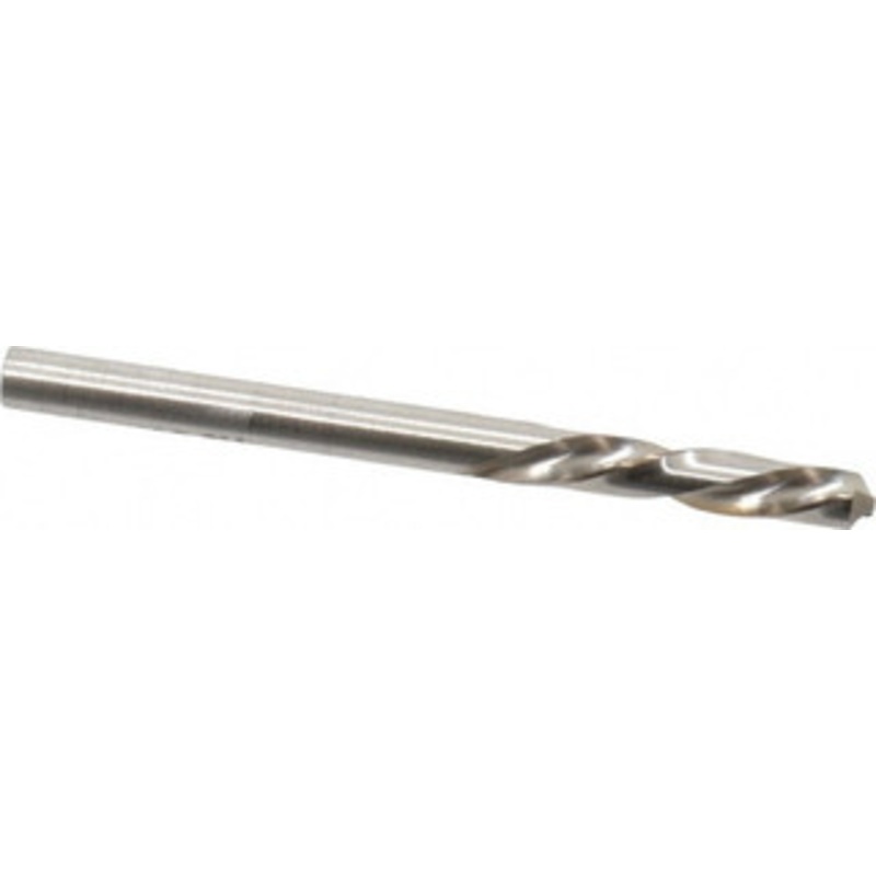 Chicago-Latrobe 5/32 118 Spiral Flute High Speed Steel Screw Machine Drill Bit Bright Finish, Left Hand Cut, 1 Flute Length, 2-1/16 OAL, Standard Point, Straight Shank 48910 – 81350100