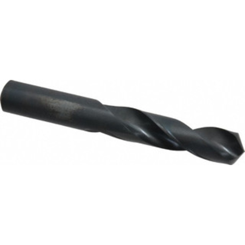Chicago-Latrobe 17/32 118 Spiral Flute High Speed Steel Screw Machine Drill Bit Oxide Finish, Right Hand Cut, 2-3/8 Flute Length, 3-7/8 OAL, Standard Point, Straight Shank 48534 – 81353344