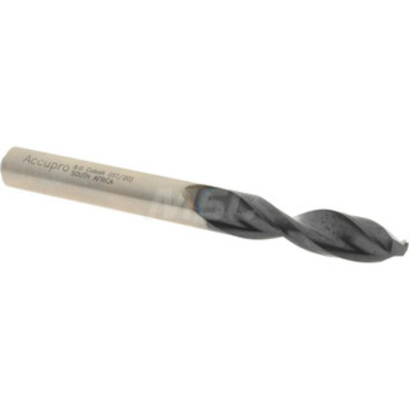 Accupro 0.315 130 Parabolic Flute Cobalt Screw Machine Drill Bit TiAlN Finish, Right Hand Cut, 1.457 Flute Length, 3.11 OAL, Split Point, Straight Shank 1630800A-AC – 01349562