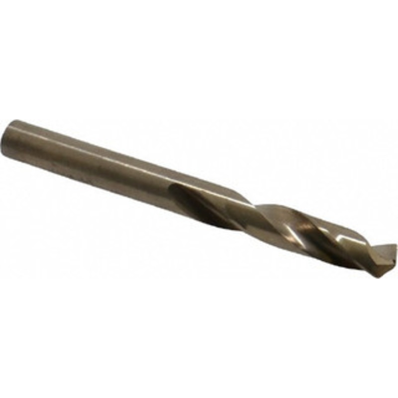 Chicago-Latrobe 0.246 135 Spiral Flute Cobalt Screw Machine Drill Bit Oxide/Gold Finish, Right Hand Cut, 1-3/8 Flute Length, 2-1/2 OAL, Split Point, Straight Shank 50833 – 81373045