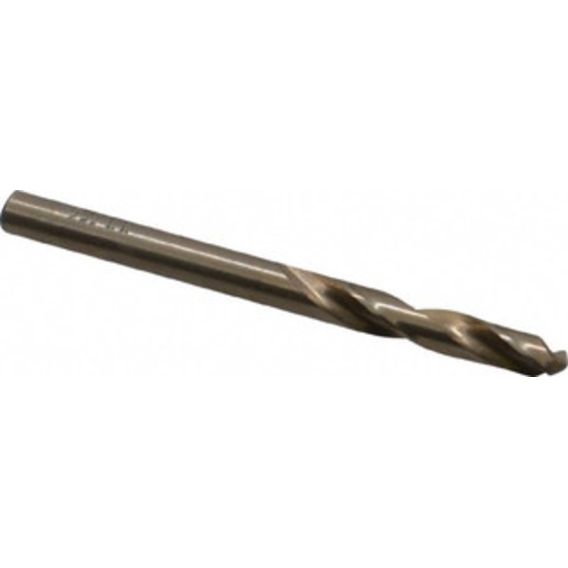 Chicago-Latrobe 11/64 135 Spiral Flute Cobalt Screw Machine Drill Bit Oxide/Gold Finish, Right Hand Cut, 1-1/16 Flute Length, 2-1/8 OAL, Split Point, Straight Shank 50808 – 81371114